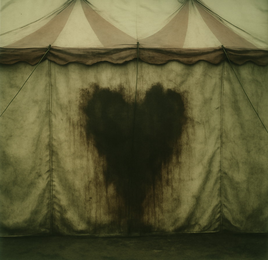 Stained circus tent
